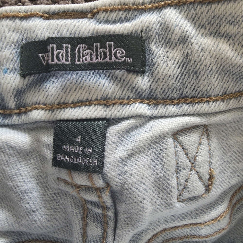 Wild Fable Light Blue Paint-Splatter Jean Shorts - Picture 3 of 3